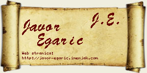 Javor Egarić vizit kartica
